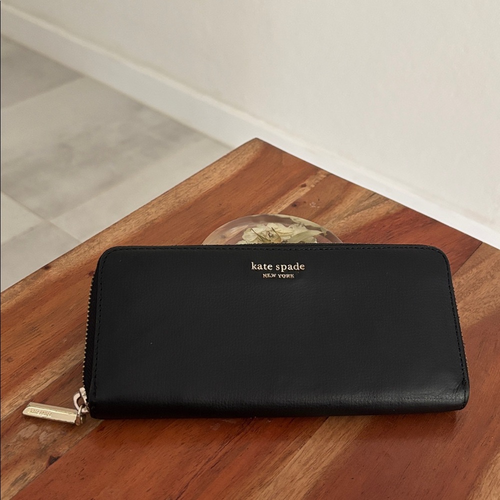 Kate Spade Black Zip-Around Wallet